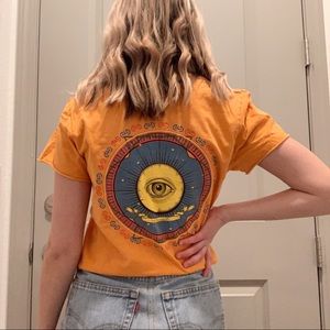 orange urban outfitters baby tee